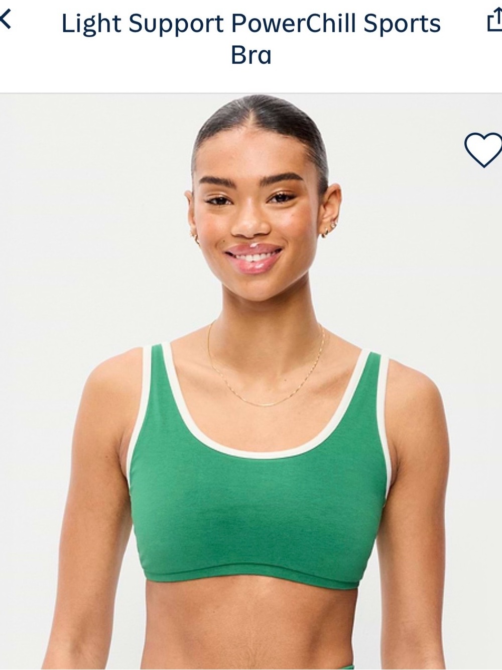 Old Navy Green Light Support PowerChill Sports Bra